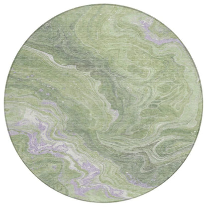 LOOMLAN Rugs Elius Green Washable Indoor-Outdoor Rug