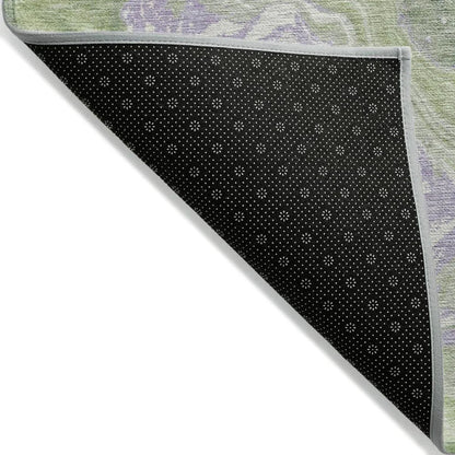 LOOMLAN Rugs Elius Green Washable Indoor-Outdoor Rug