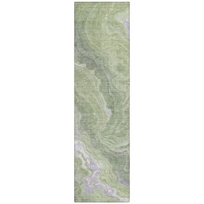 LOOMLAN Rugs Elius Green Washable Indoor-Outdoor Rug