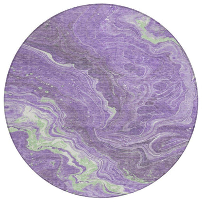 LOOMLAN Rugs Elius Purple Washable Indoor-Outdoor Rug