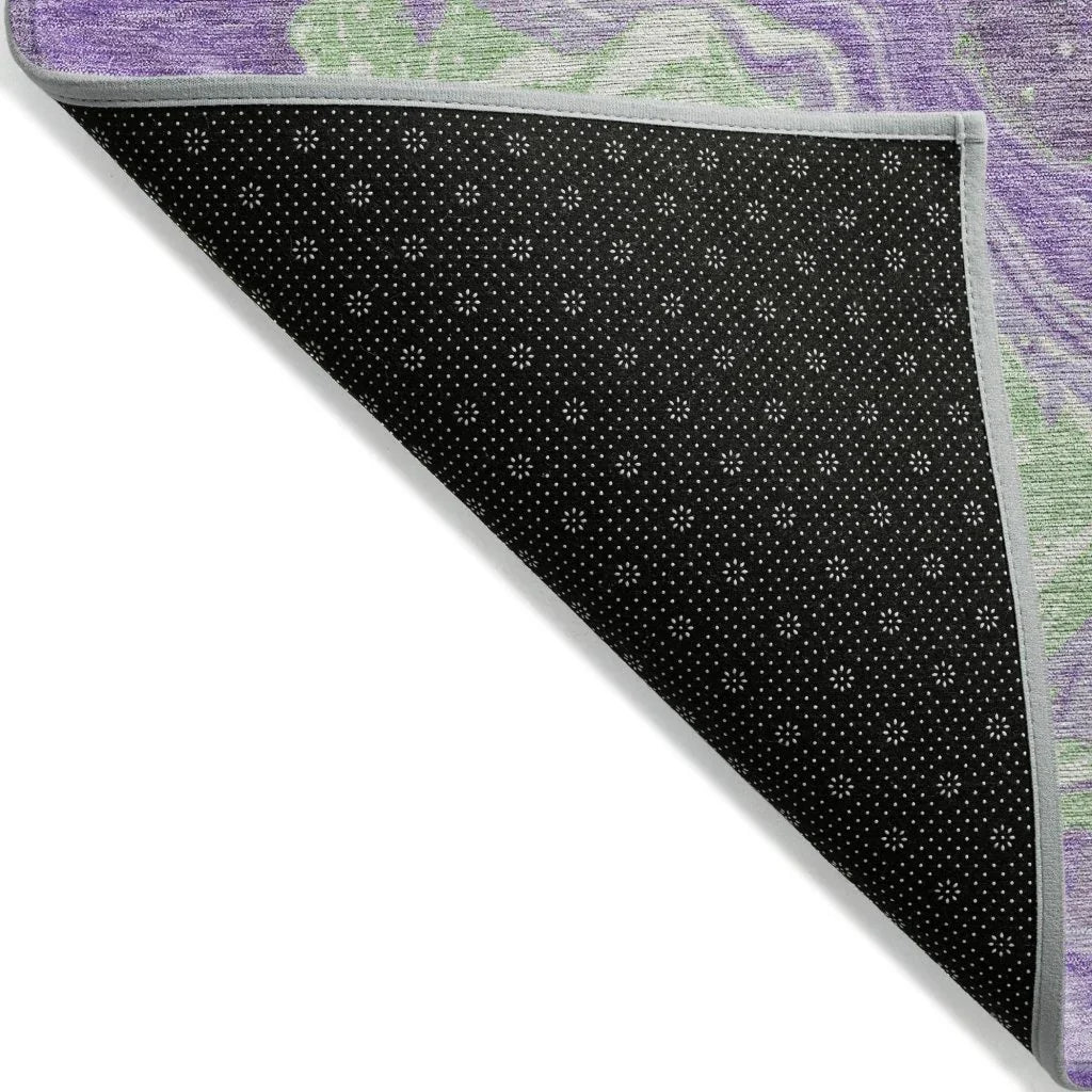 LOOMLAN Rugs Elius Purple Washable Indoor-Outdoor Rug