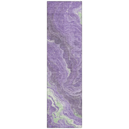 LOOMLAN Rugs Elius Purple Washable Indoor-Outdoor Rug
