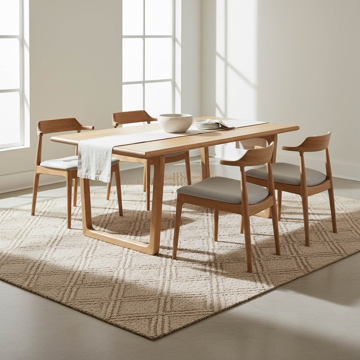LH Home Elixir Wooden Rectangular Dining Table