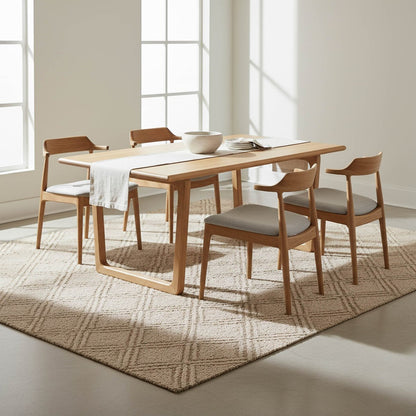 LH Home Elixir Wooden Rectangular Dining Table
