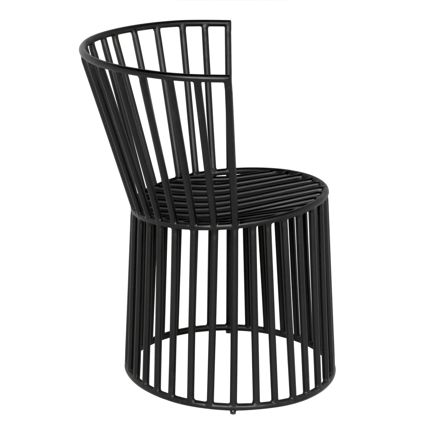 Ellsworths Steel Black Armless Chair-Club Chairs-Noir-Sideboards and Things