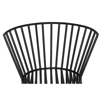 Ellsworths Steel Black Armless Chair-Club Chairs-Noir-Sideboards and Things