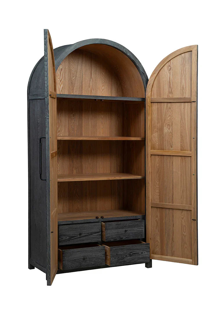 Eloise Wooden Black Bookcase