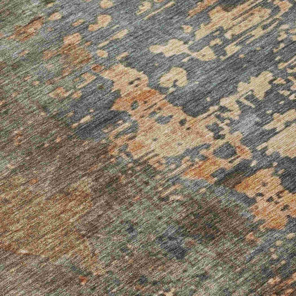 LOOMLAN Rugs Elon Blue Washable Indoor-Outdoor Rug