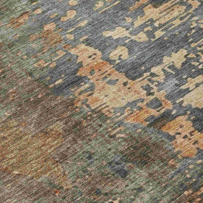 LOOMLAN Rugs Elon Blue Washable Indoor-Outdoor Rug