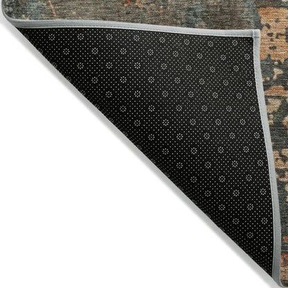 LOOMLAN Rugs Elon Blue Washable Indoor-Outdoor Rug