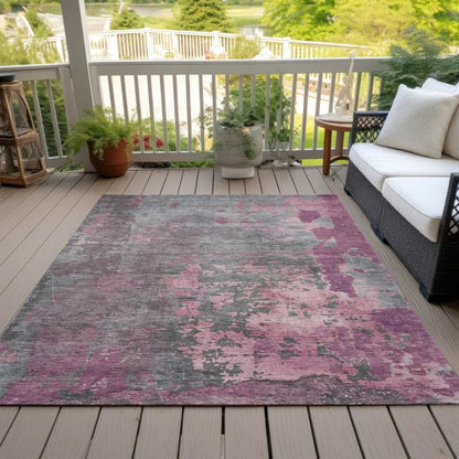 Elon Pink Washable Indoor - Outdoor Rug - LOOMLAN - LOOMLAN Rugs - Outdoor Rugs