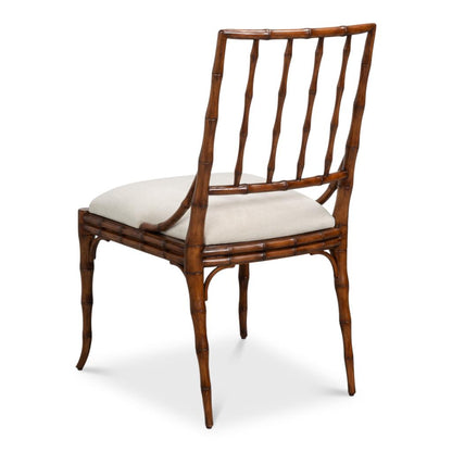 Elora White Performance Fabric Armless Dining Chair