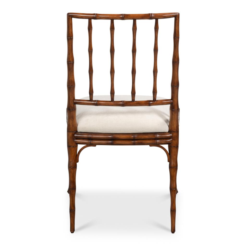 Elora White Performance Fabric Armless Dining Chair