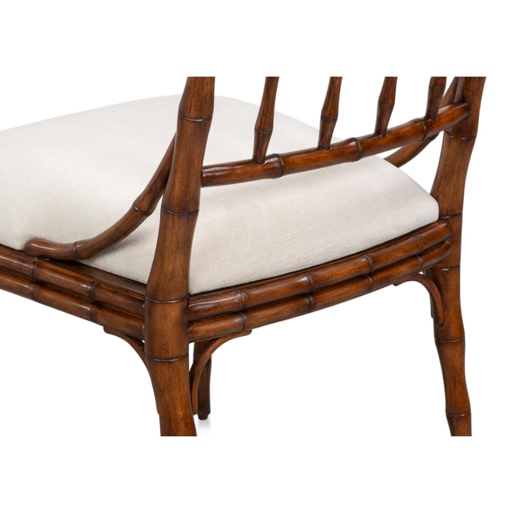 Elora White Performance Fabric Armless Dining Chair