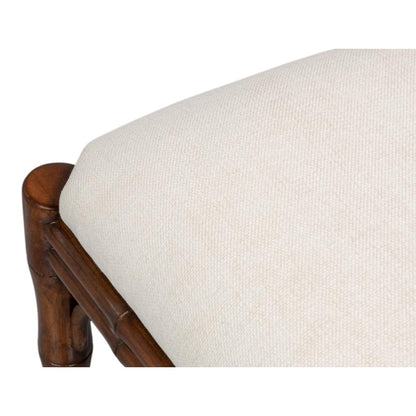 Elora White Performance Fabric Armless Dining Chair