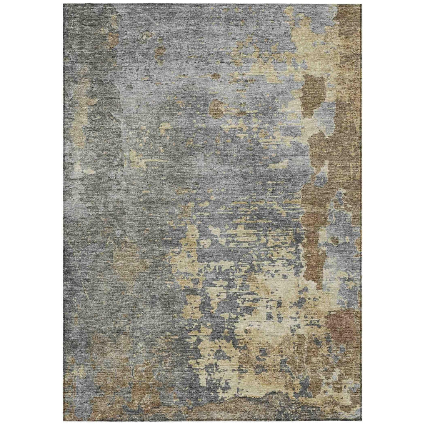 Eloril Brown Washable Indoor-Outdoor Rug