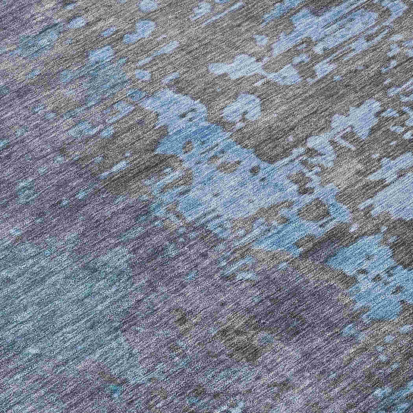Eloril Teal Washable Indoor-Outdoor Rug