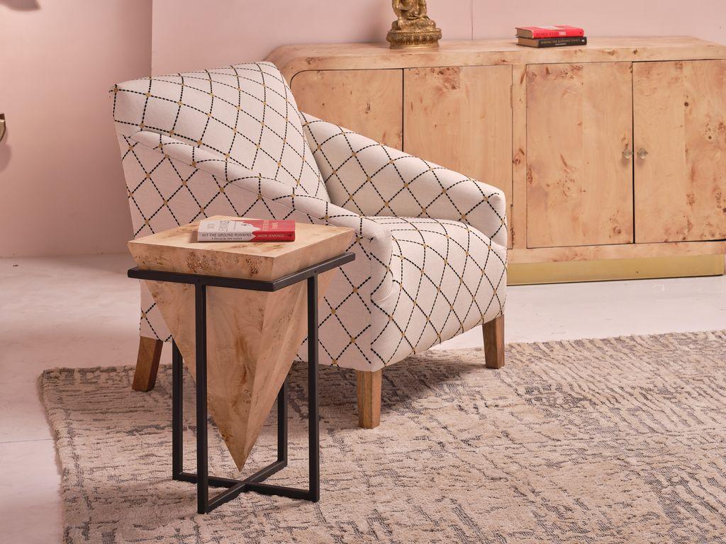 LOOMLAN Elsinra Wooden Square Accent Table