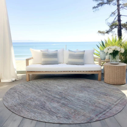 LOOMLAN Rugs Emalisse Gray Washable Indoor-Outdoor Rug