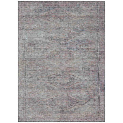 LOOMLAN Rugs Emalisse Gray Washable Indoor-Outdoor Rug
