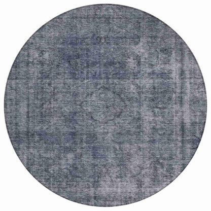 LOOMLAN Rugs Emberith Blue Washable Indoor-Outdoor Rug