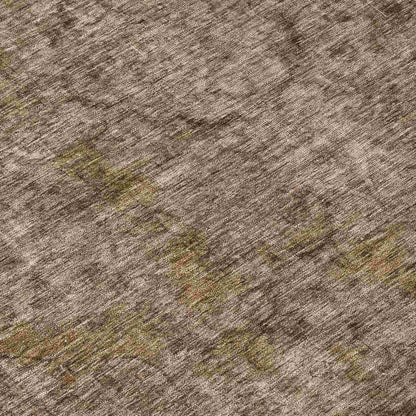 LOOMLAN Rugs Emberith Brown Washable Indoor-Outdoor Rug