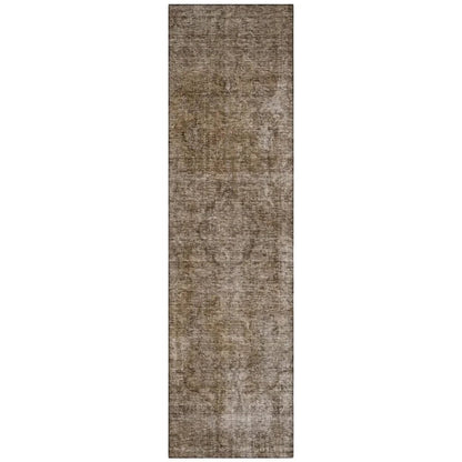 LOOMLAN Rugs Emberith Brown Washable Indoor-Outdoor Rug