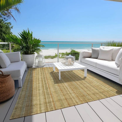 LOOMLAN Rugs Emberith Gold Washable Indoor-Outdoor Rug