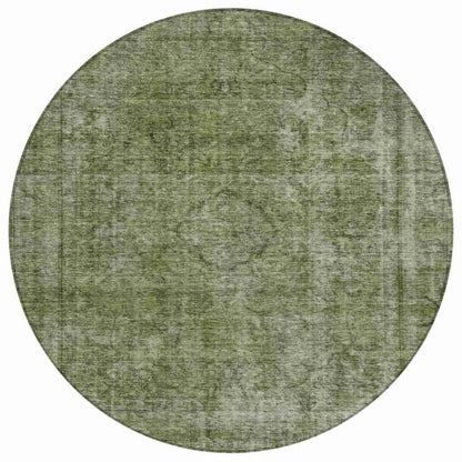 LOOMLAN Rugs Emberith Green Washable Indoor-Outdoor Rug