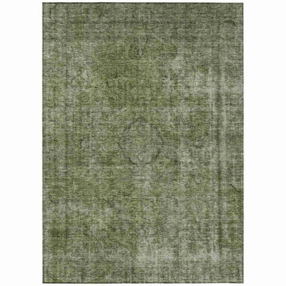 LOOMLAN Rugs Emberith Green Washable Indoor-Outdoor Rug