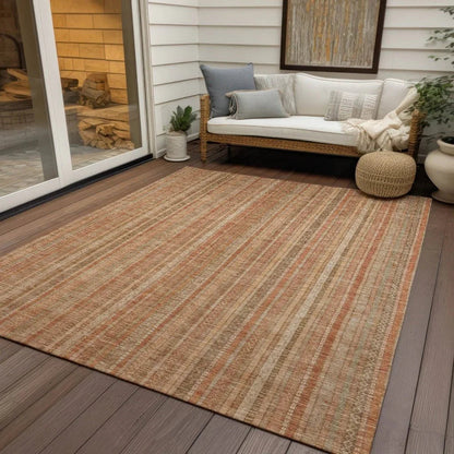 LOOMLAN Rugs Emberith Orange Washable Indoor-Outdoor Rug