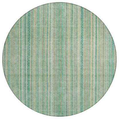 LOOMLAN Rugs Emberith Teal Washable Indoor-Outdoor Rug