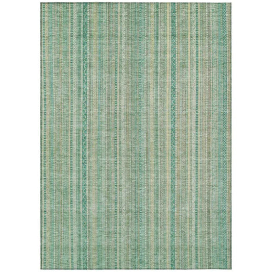 LOOMLAN Rugs Emberith Teal Washable Indoor-Outdoor Rug
