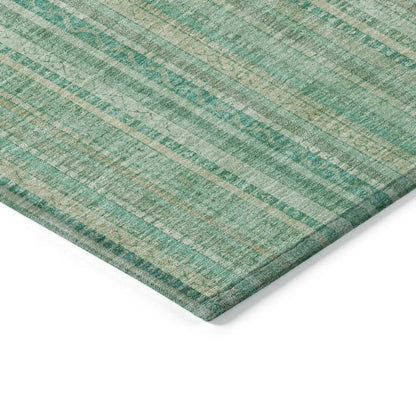 LOOMLAN Rugs Emberith Teal Washable Indoor-Outdoor Rug