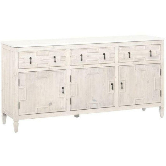 Emerie Media Sideboard White Wash Pine White Quartz Sideboards Sideboards and Things By Essentials For Living