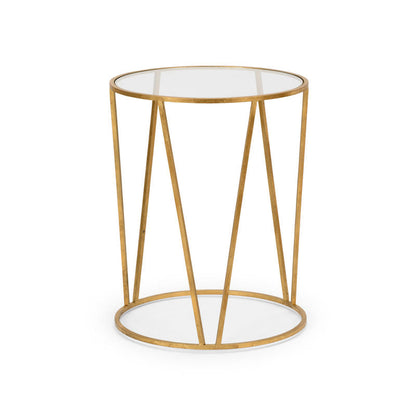 Wildwood Emery Clear Glass Top Round Side Table