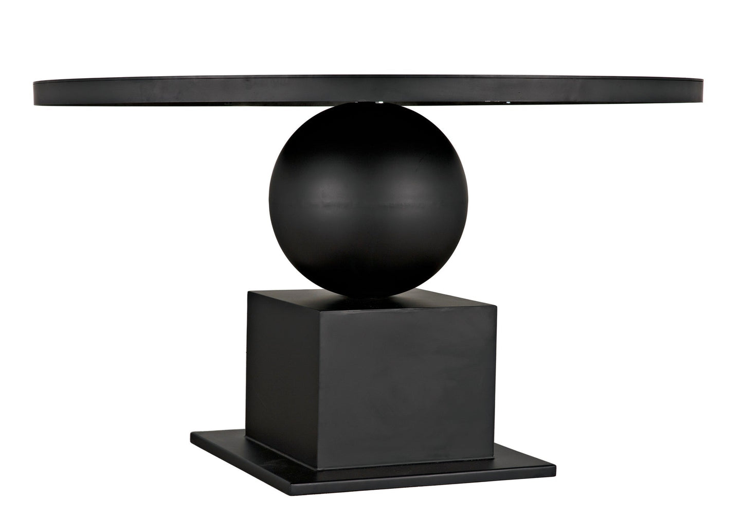 Emira Dining Table, Black Metal-Dining Tables-Noir-Sideboards and Things