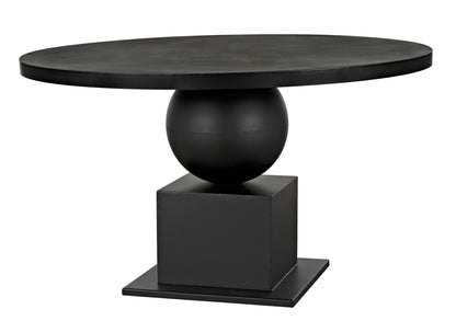 Emira Dining Table, Black Metal-Dining Tables-Noir-Sideboards and Things