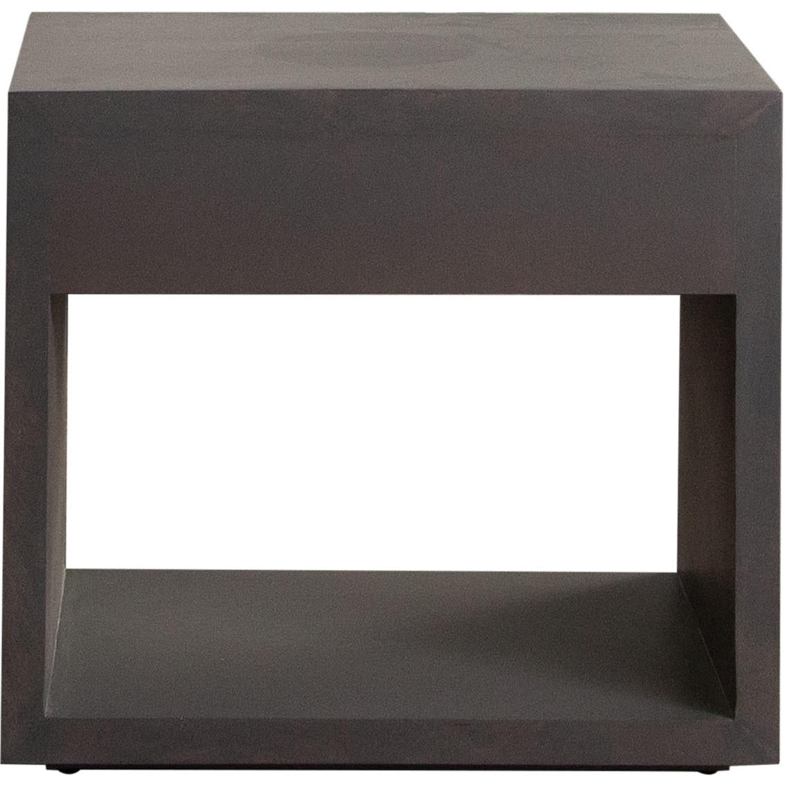 Encore Solid Mango Wood 1-Drawer End Table in Grey Oak Finish-Side Tables-Diamond Sofa-Sideboards and Things 