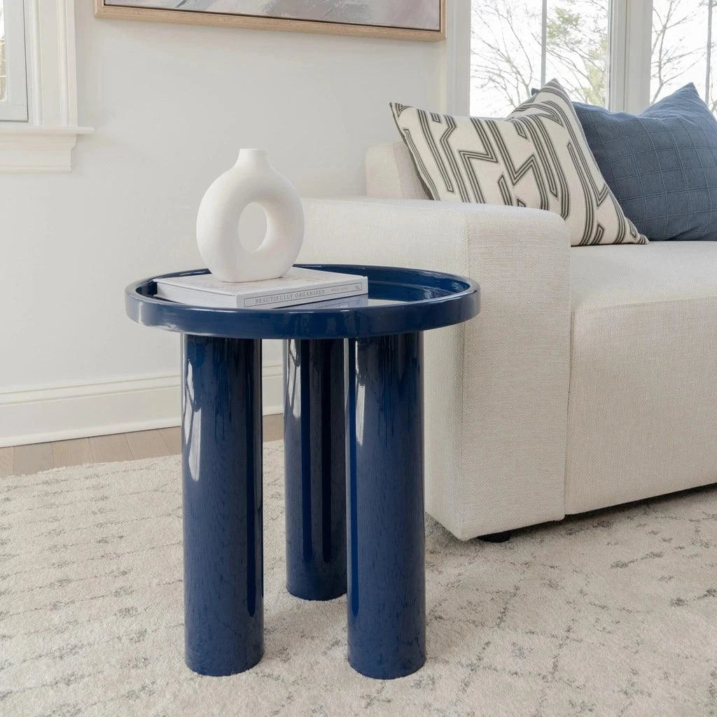 Sofia Enamel Round End Table