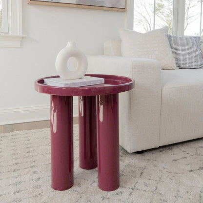 Sofia Enamel Round End Table