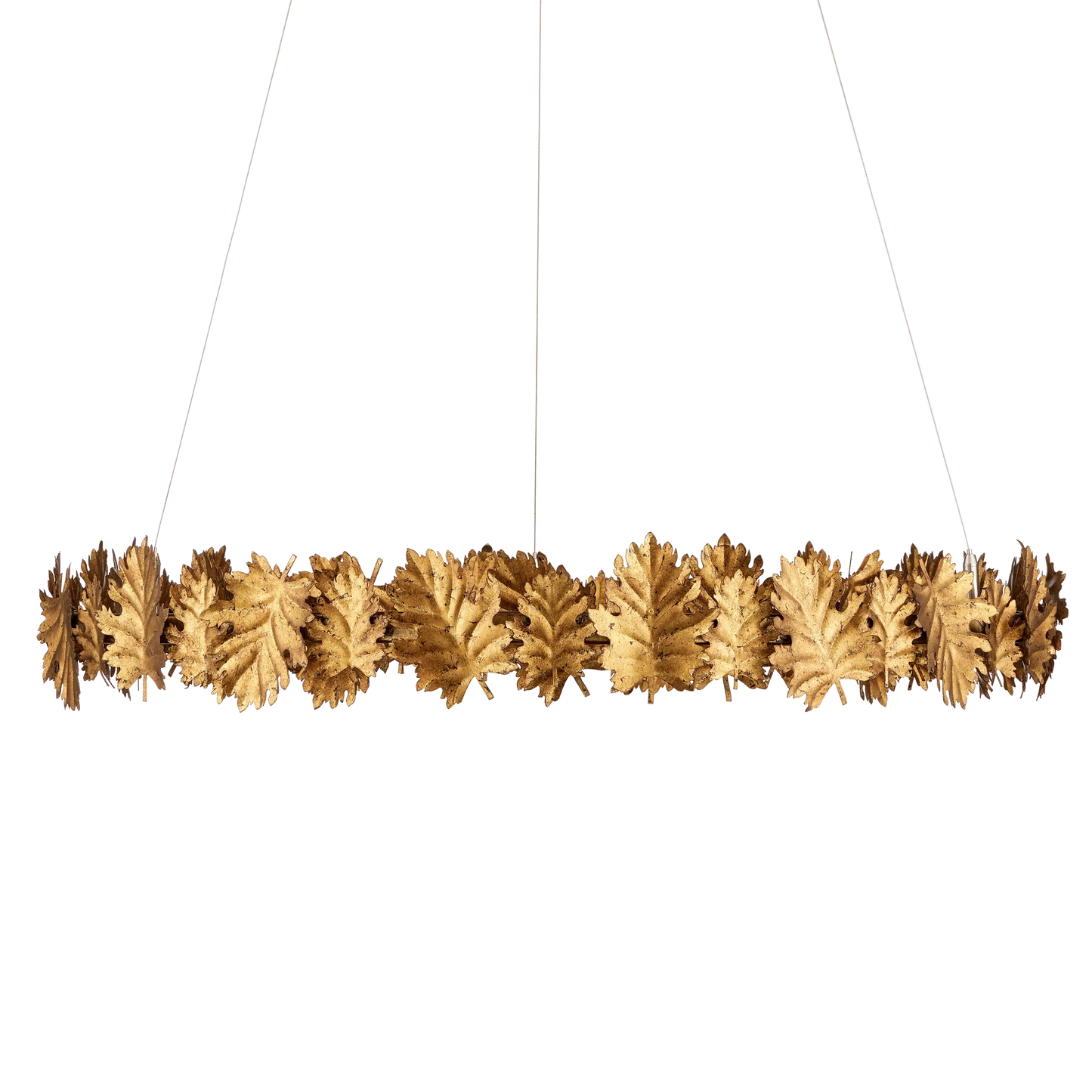 English Oak Chandelier-Chandeliers-Currey & Co-Sideboards and Things