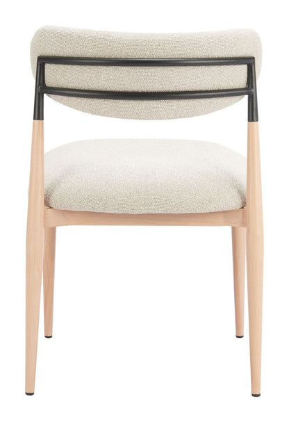 Zuo Modern Equinox Textured Fabric Armless Dining Chair 2PC