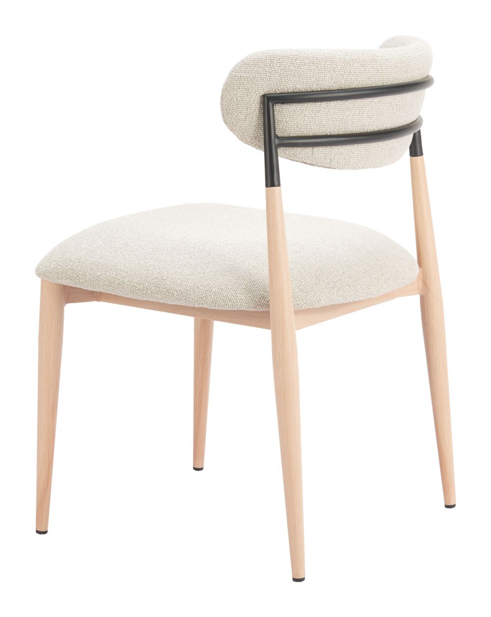Zuo Modern Equinox Textured Fabric Armless Dining Chair 2PC