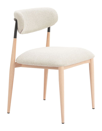 Zuo Modern Equinox Textured Fabric Armless Dining Chair 2PC