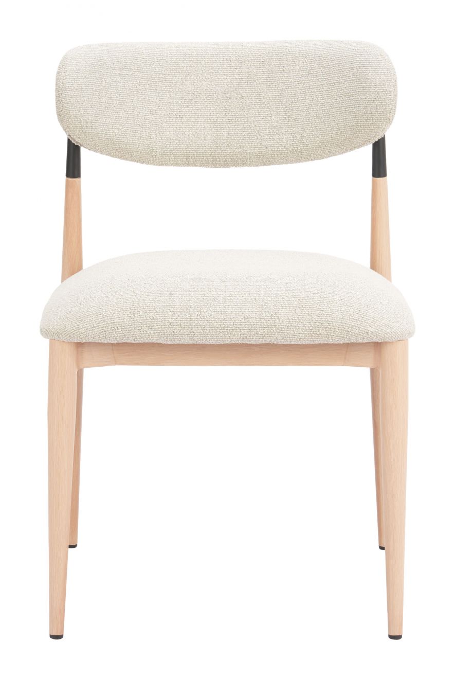Zuo Modern Equinox Textured Fabric Armless Dining Chair 2PC