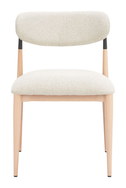Zuo Modern Equinox Textured Fabric Armless Dining Chair 2PC