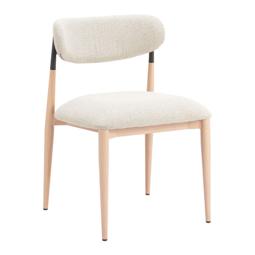 Zuo Modern Equinox Textured Fabric Armless Dining Chair 2PC