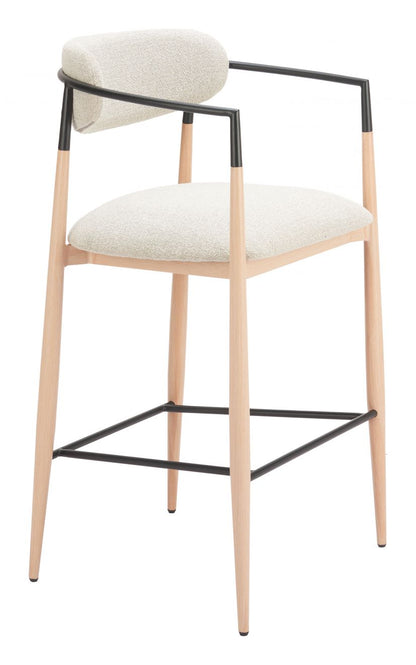 Zuo Modern Equinox Textured Fabric Barstool