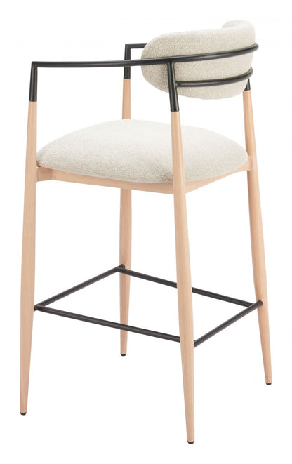 Zuo Modern Equinox Textured Fabric Barstool